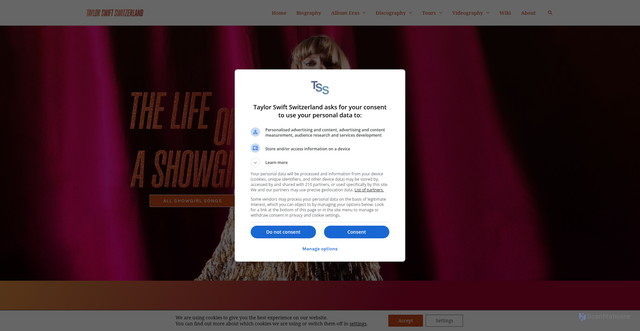 Security scan screenshot of https://taylorswiftswitzerland.ch/index.php/albums/the-life-of-a-showgirl-album/the-life-of-a-showgirl-songs/pink-clouding/