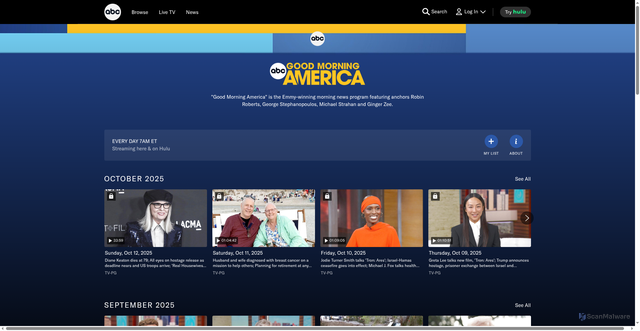 Security scan screenshot of https://abc.go.com/shows/good-morning-america