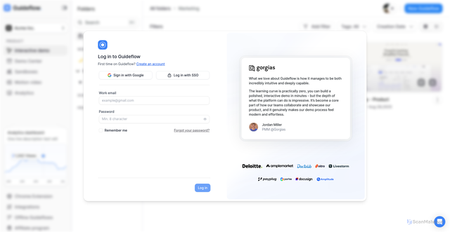 Security scan screenshot of https://app.guideflow.com