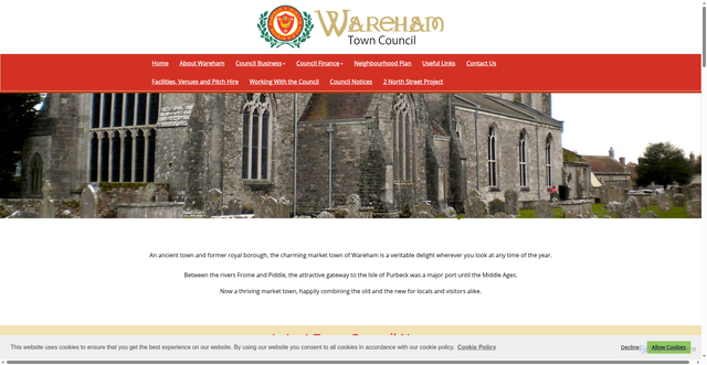 Security scan screenshot of https://www.wareham-tc.gov.uk/
