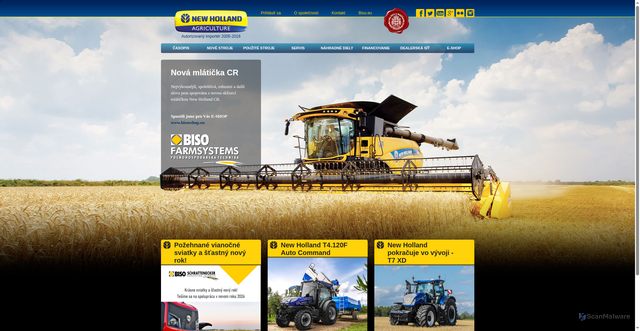 Security scan screenshot of https://newholland-biso.eu