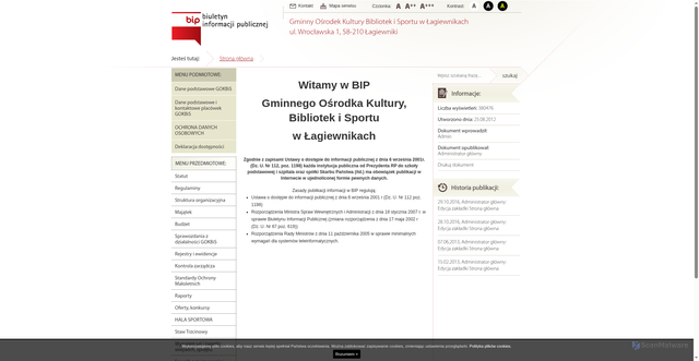 Security scan screenshot of https://gokiblagiewniki.naszbip.pl