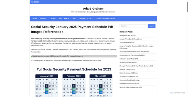 Security scan screenshot of https://adabgrahamb.pages.dev/lwyob-social-security-january-2025-payment-schedule-pdf-images-references-tttbq/