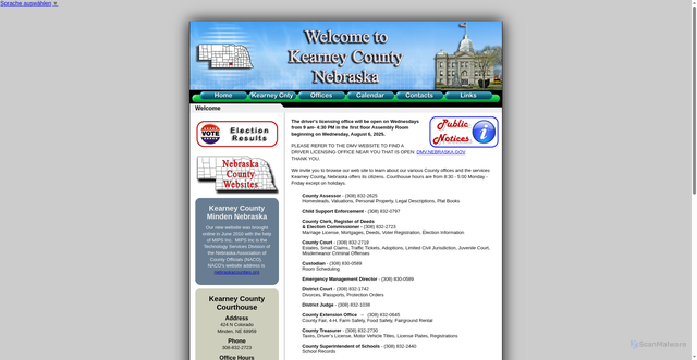 Security scan screenshot of https://kearneycounty.ne.gov