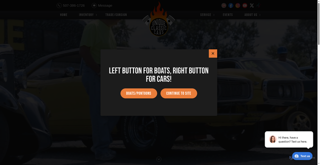 Security scan screenshot of https://uniqueclassiccars.com
