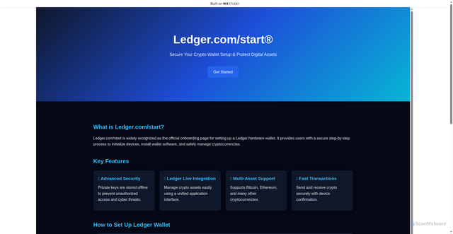 Security scan screenshot of https://ledgacoms.wixstudio.com/eng-us