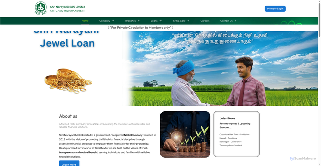 Security scan screenshot of https://shrinarayaninidhi.com/