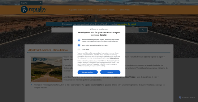 Security scan screenshot of https://esp.rentalby.com