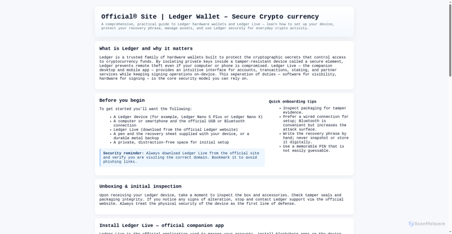 Security scan screenshot of http://strt-ledgr-walet.pages.dev/