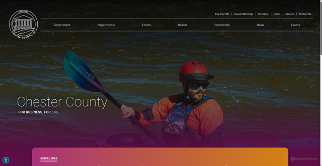 Security scan screenshot of https://chestercountysc.gov/