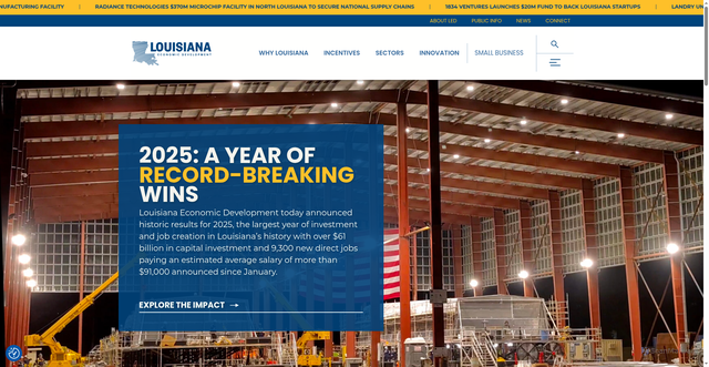 Security scan screenshot of https://www.opportunitylouisiana.gov/