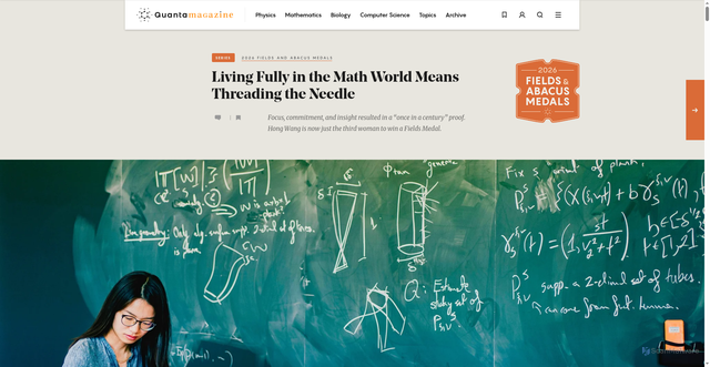 Security scan screenshot of https://www.quantamagazine.org/hong-wang-wins-2026-fields-medal-the-third-woman-ever-20260723/