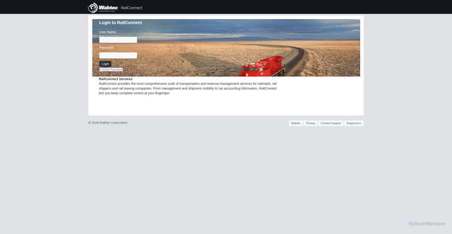 Security scan screenshot of https://railconnect.com