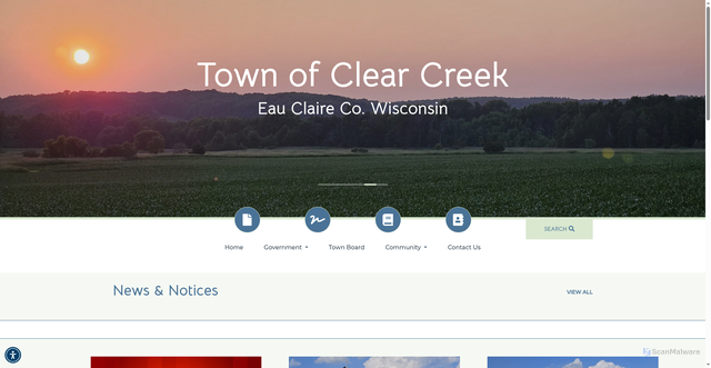 Security scan screenshot of https://townofclearcreek.gov/