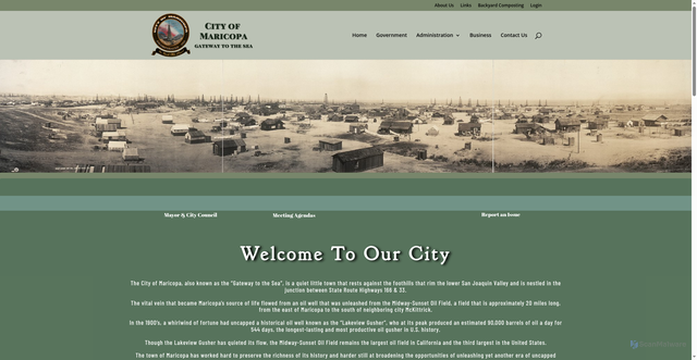 Security scan screenshot of http://cityofmaricopa.org/