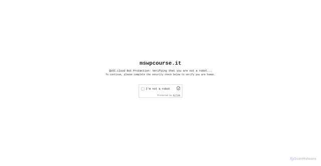 Security scan screenshot of https://mswpcourse.it/