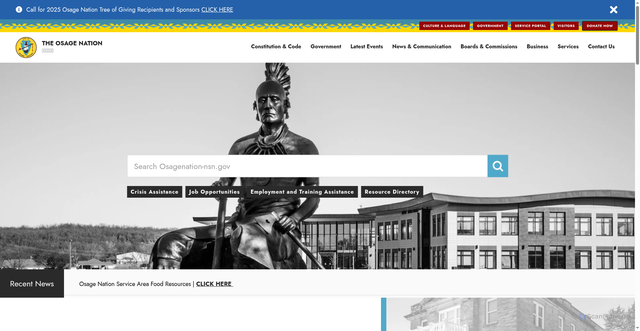 Security scan screenshot of https://osagenation-nsn.gov/