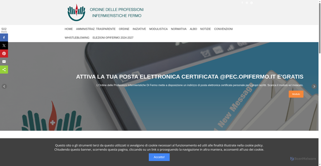 Security scan screenshot of https://www.opifermo.it/