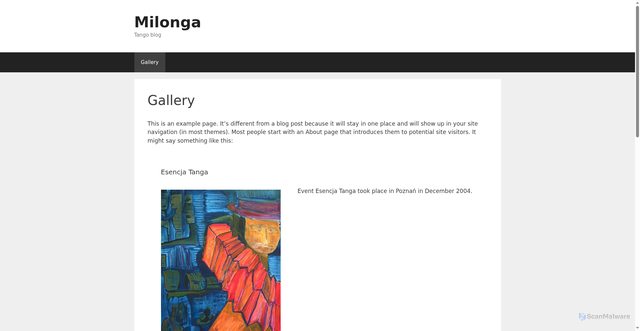 Security scan screenshot of https://milonga.nu