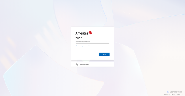 Security scan screenshot of https://ameritas.file.force.com