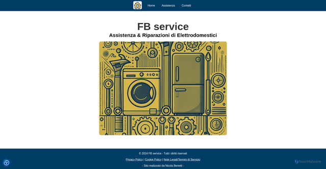 Security scan screenshot of https://fbserviceassistenza.web.app/
