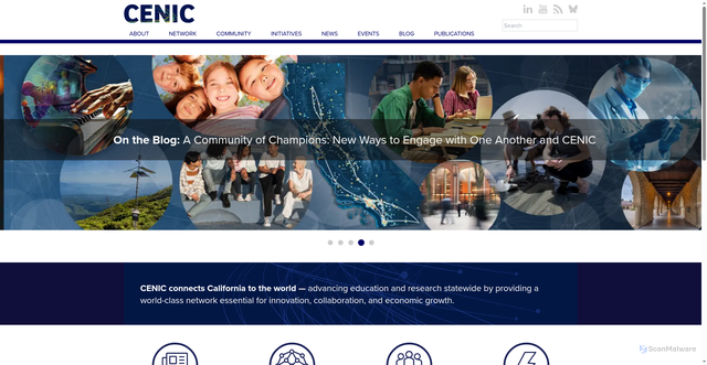 Security scan screenshot of https://cenic.org