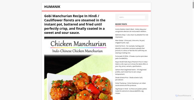 Security scan screenshot of https://nikmahus.pages.dev/post/gobi-manchurian-recipe-in-hindi/
