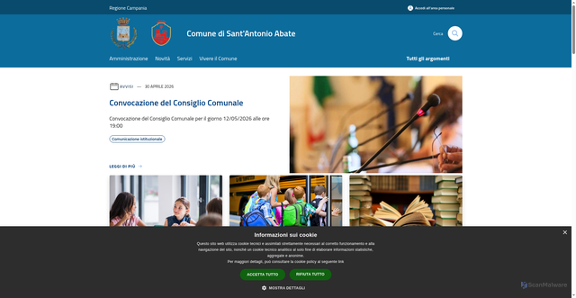 Security scan screenshot of https://www.comunesantantonioabate.it