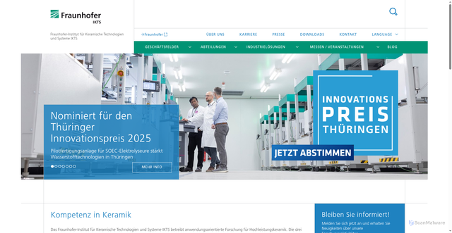 Security scan screenshot of https://www.ikts.fraunhofer.de/