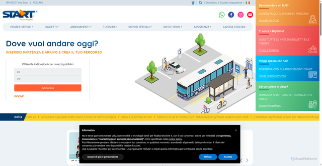 Security scan screenshot of https://www.startromagna.it/
