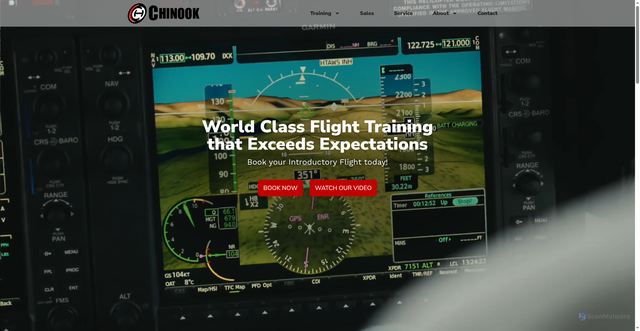 Security scan screenshot of https://chinookhelicopters.com/