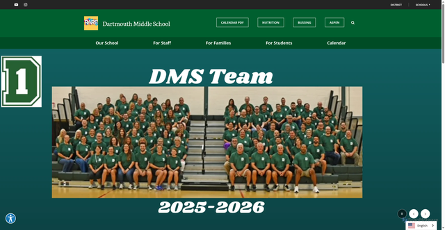 Security scan screenshot of https://dms.dartmouth.school/