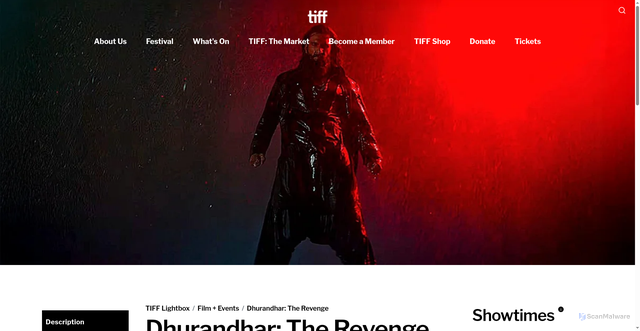 Security scan screenshot of https://www.tiff.net/events/dhurandhar-the-revenge