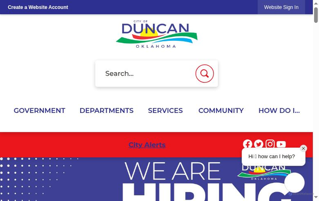 Security scan screenshot of https://duncanok.gov/