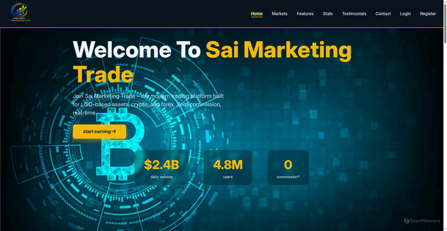 Security scan screenshot of http://saimarketingtrade.com/