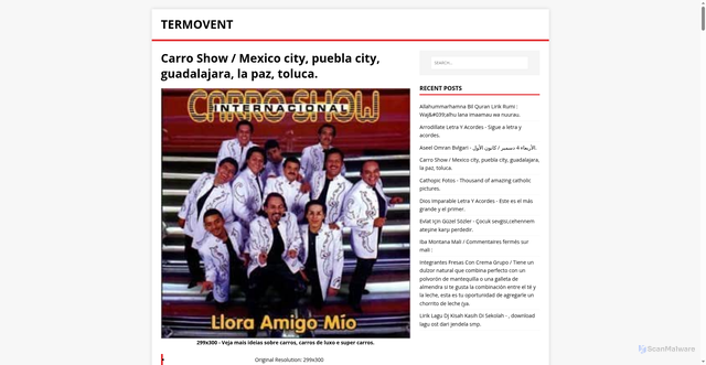 Security scan screenshot of https://zarovent.pages.dev/post/carro-show/