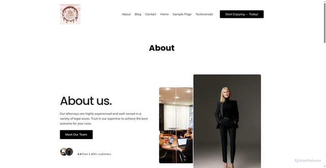 Security scan screenshot of https://cloudycapy.com/about/