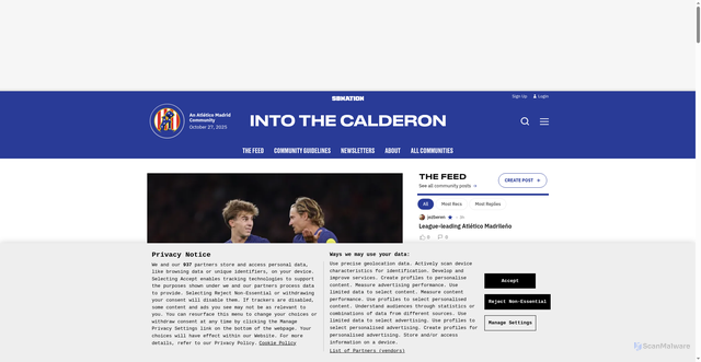 Security scan screenshot of https://www.intothecalderon.com/