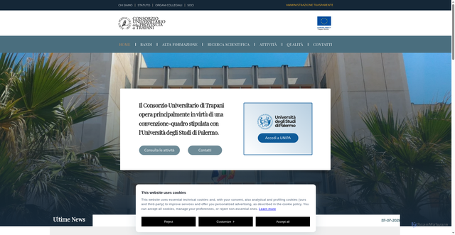 Security scan screenshot of https://www.consunitp.it/
