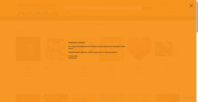 Security scan screenshot of https://vinyloteka.ru