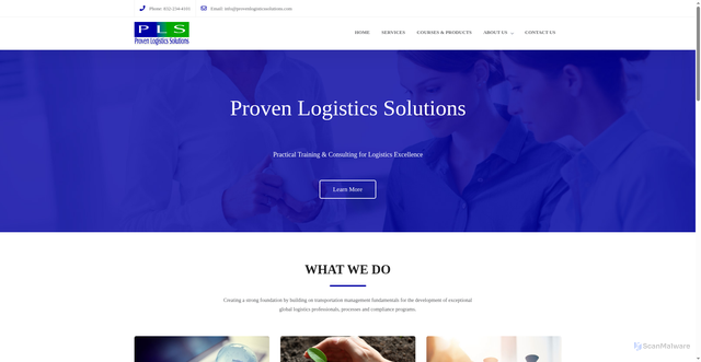 Security scan screenshot of https://provenlogisticssolutions.com