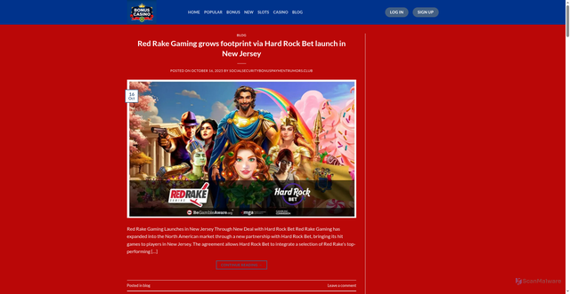 Security scan screenshot of https://socialsecuritybonuspaymentrumors.club/blog/