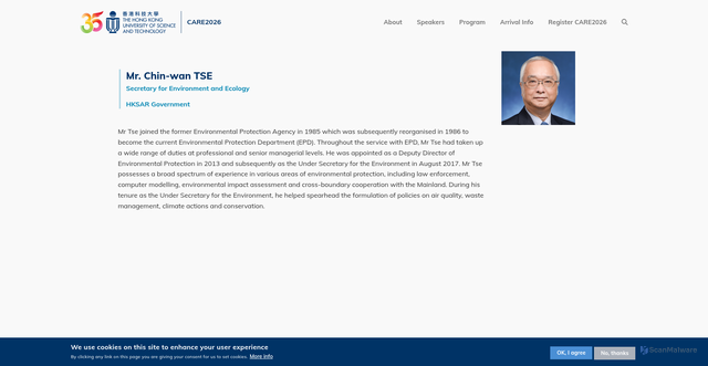 Security scan screenshot of https://care.hkust.edu.hk/mr-cw-tse