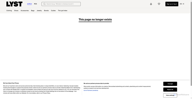 Security scan screenshot of https://www.lyst.com/designer/everlane/
