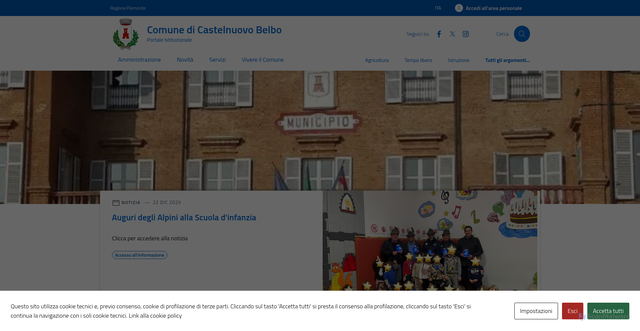 Security scan screenshot of https://comune.castelnuovobelbo.at.it/
