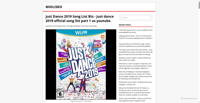 Security scan screenshot of https://quarksuz.pages.dev/posts/just-dance-2019-song-list-bts/