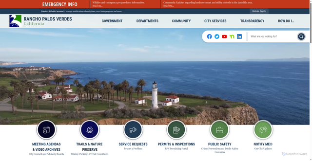 Security scan screenshot of https://rpvca.gov/