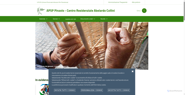 Security scan screenshot of https://www.apsp-pinzolo.it/