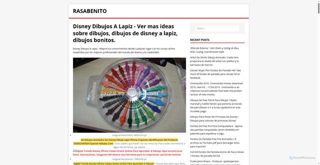 Security scan screenshot of https://otinesara.pages.dev/posts/disney-dibujos-a-lapiz/