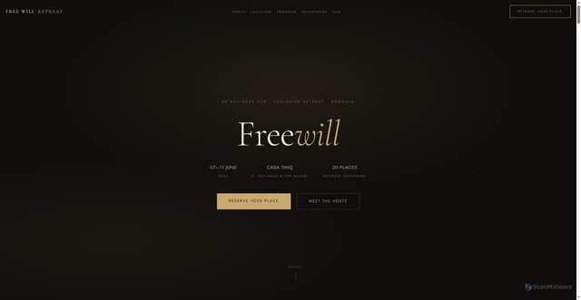 Security scan screenshot of https://ralucaanghel.com/free-will-retreat.html